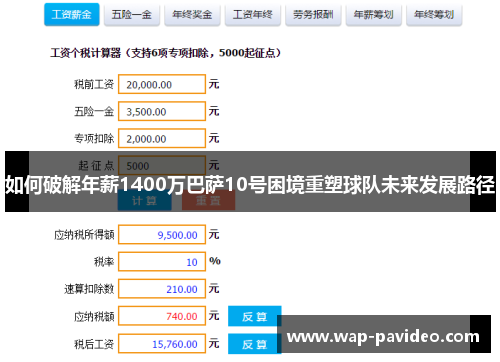 如何破解年薪1400万巴萨10号困境重塑球队未来发展路径